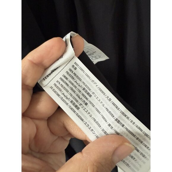 Abercrombie & Fitch Black Long Sleeve Wrap Tie Mini Dress Whimsygoth Coquette XL - Picture 8 of 9